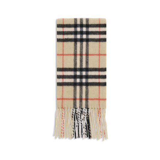 Burberry Beige Thin Cashmere Check Scarf