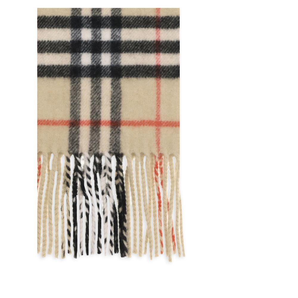 Burberry Beige Thin Cashmere Check Scarf