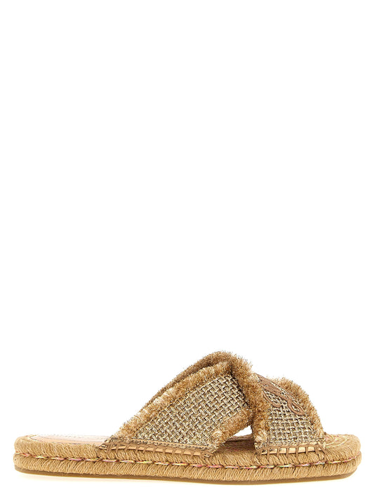 Jimmy Choo Gold 'Aciel' Sandals