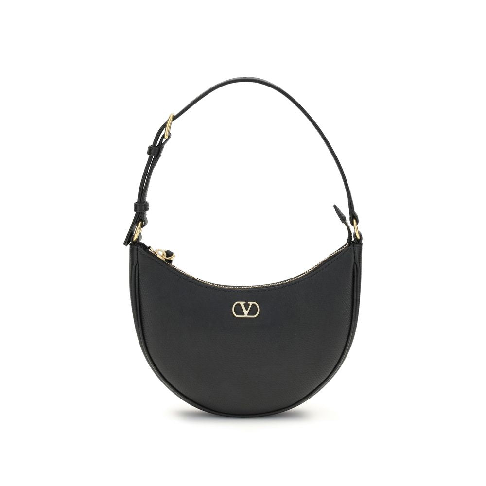 Valentino Garavani Black Mini Hobo VLogo Signature Shoulder Bag schwarz