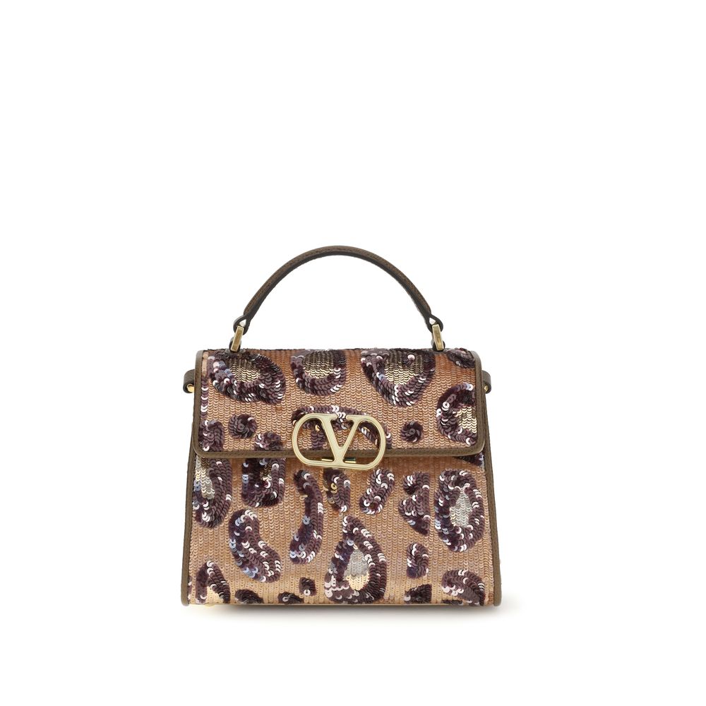 Valentino Garavani Multicolor Vsling Embroidered Animalier Handbag rot