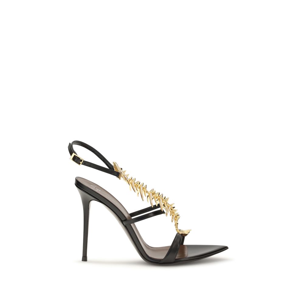 Giuseppe Zanotti Black Slim Sandals schwarz