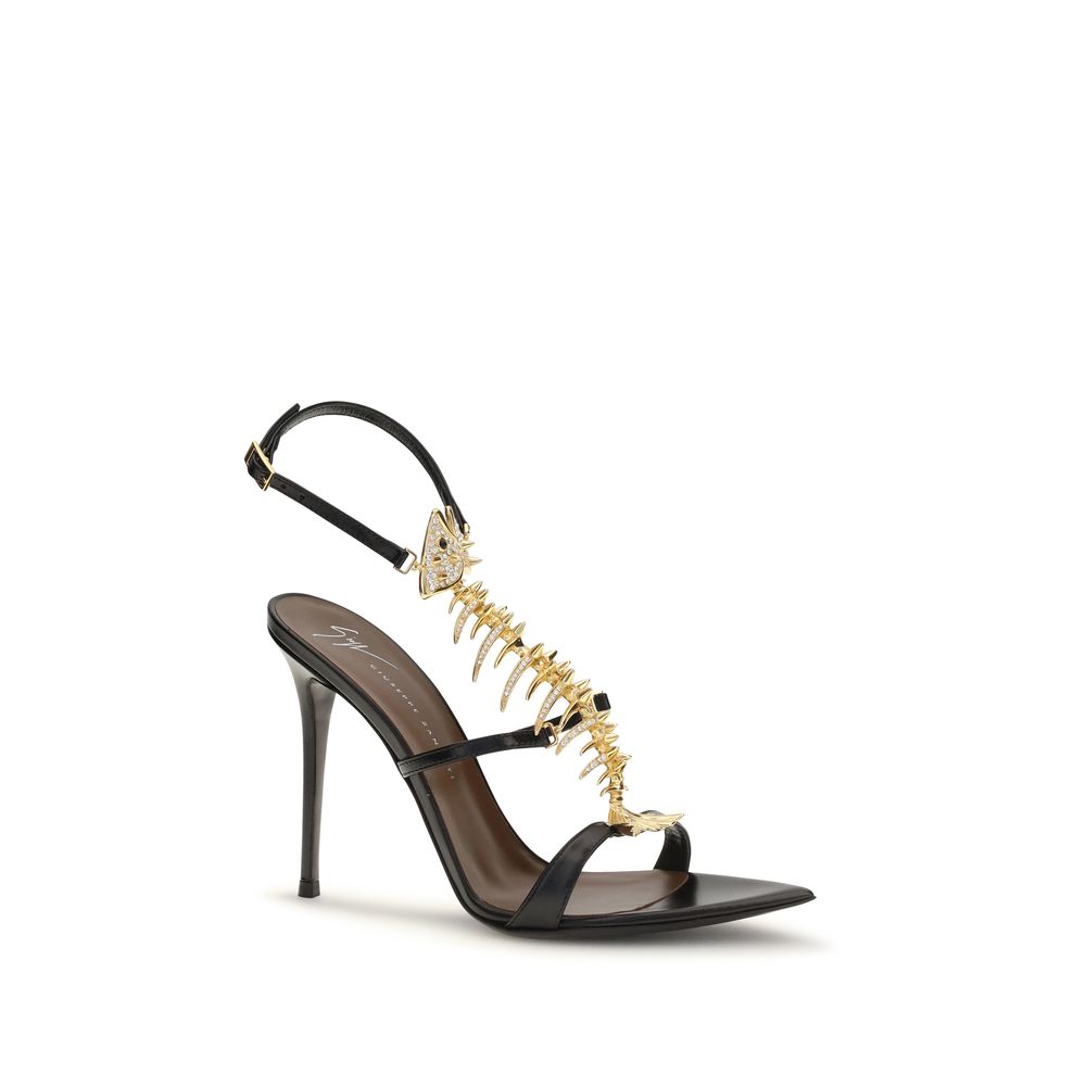 Giuseppe Zanotti Black Slim Sandals schwarz