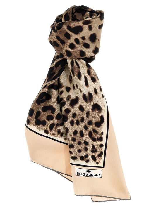Dolce & Gabbana Multicolor 'Leopardo' Scarf