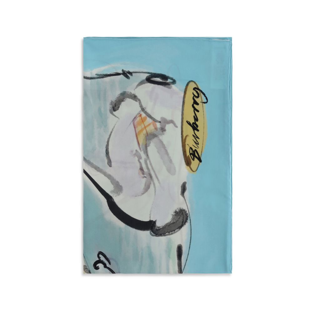 Burberry Multicolor Swan Lake Silk Scarf