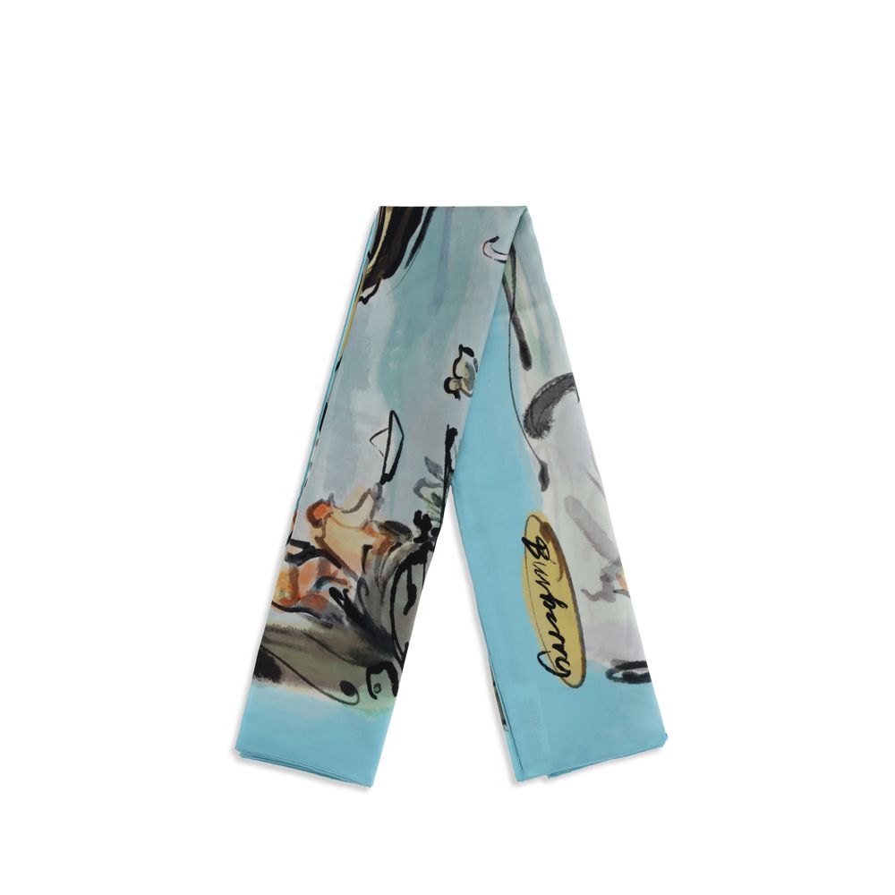 Burberry Multicolor Swan Lake Silk Scarf