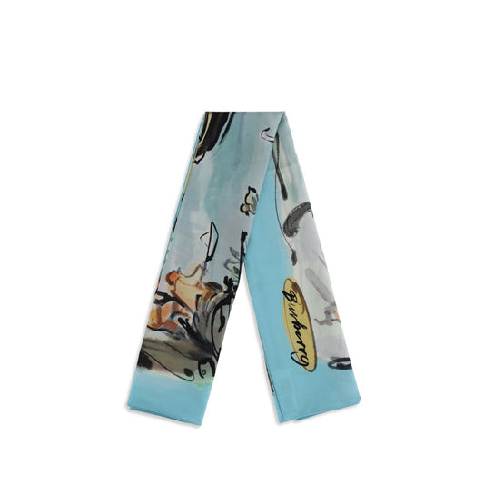 Burberry Multicolor Swan Lake Silk Scarf