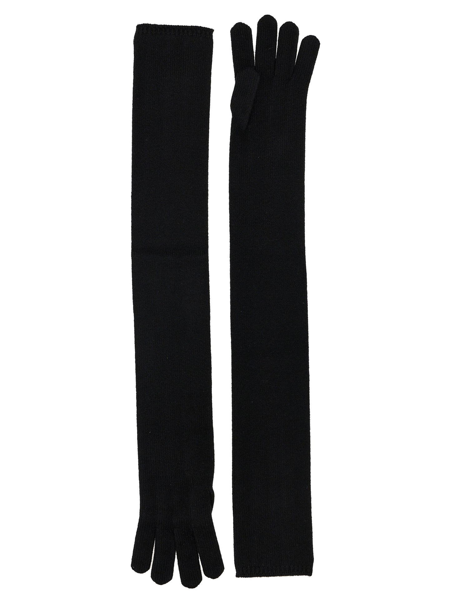 Max Mara Black Cashmere Gloves schwarz