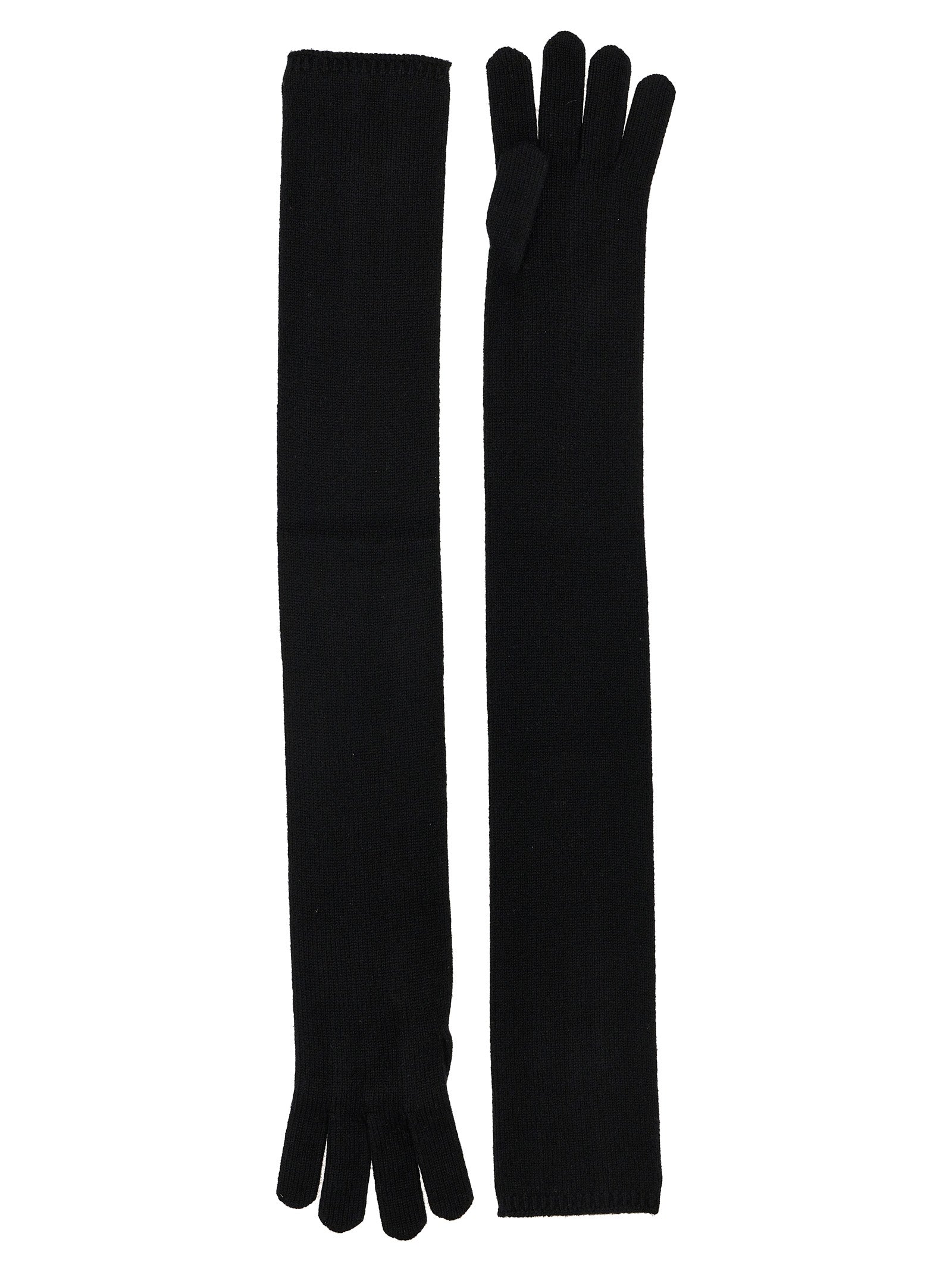 Max Mara Black Cashmere Gloves schwarz