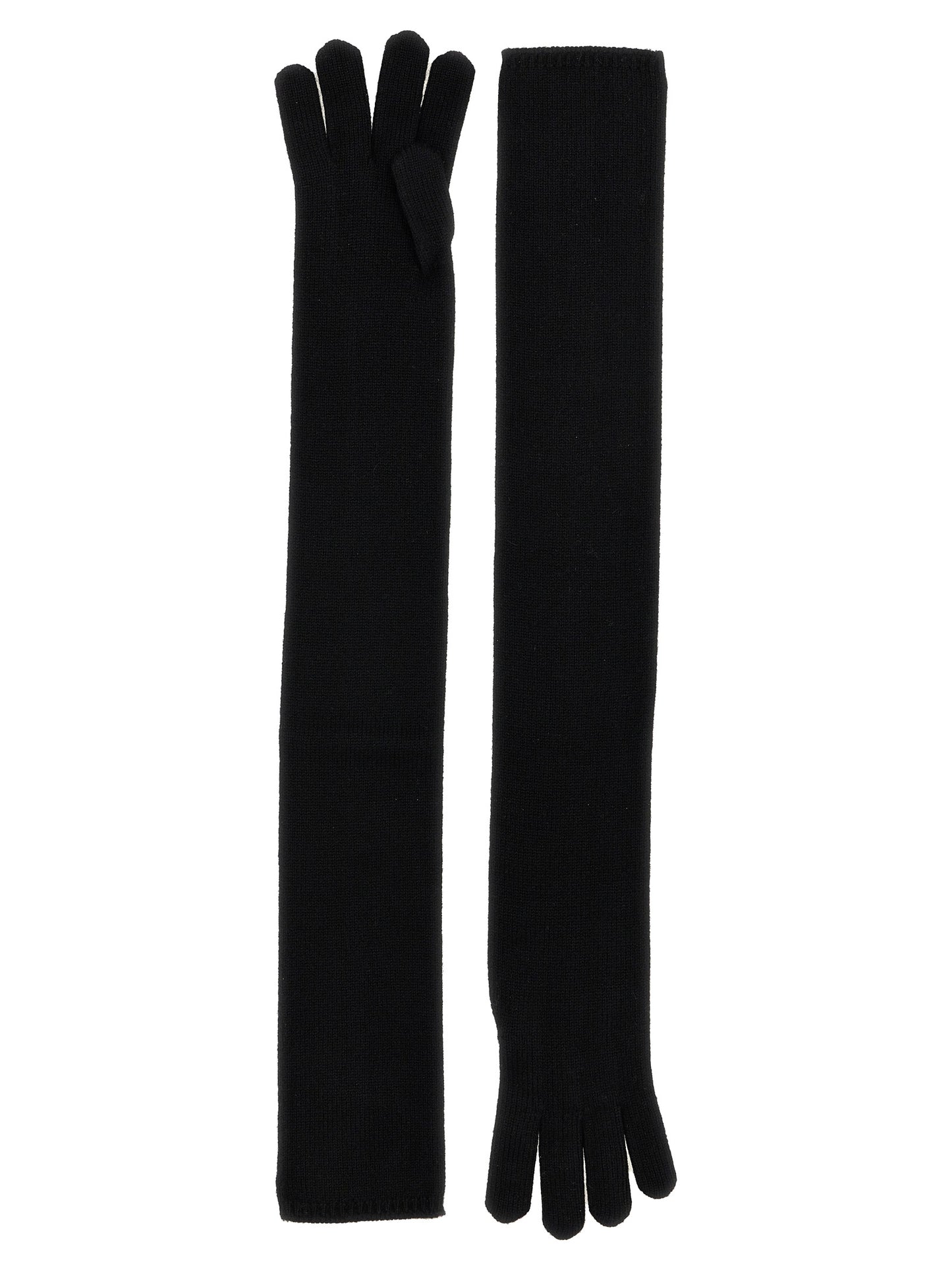 Max Mara Black Cashmere Gloves schwarz