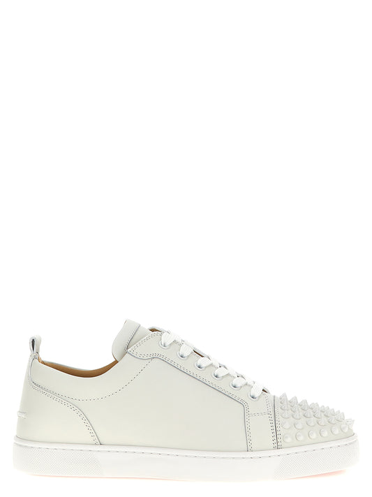 Christian Louboutin White 'Louis Junior Spikes' Sneakers weiss