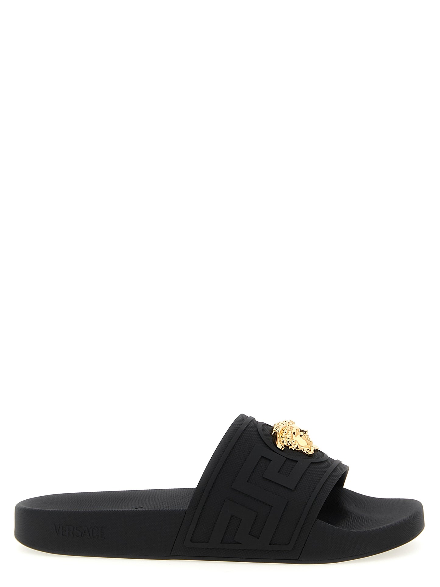 Versace Black 'La Medusa' Slides schwarz