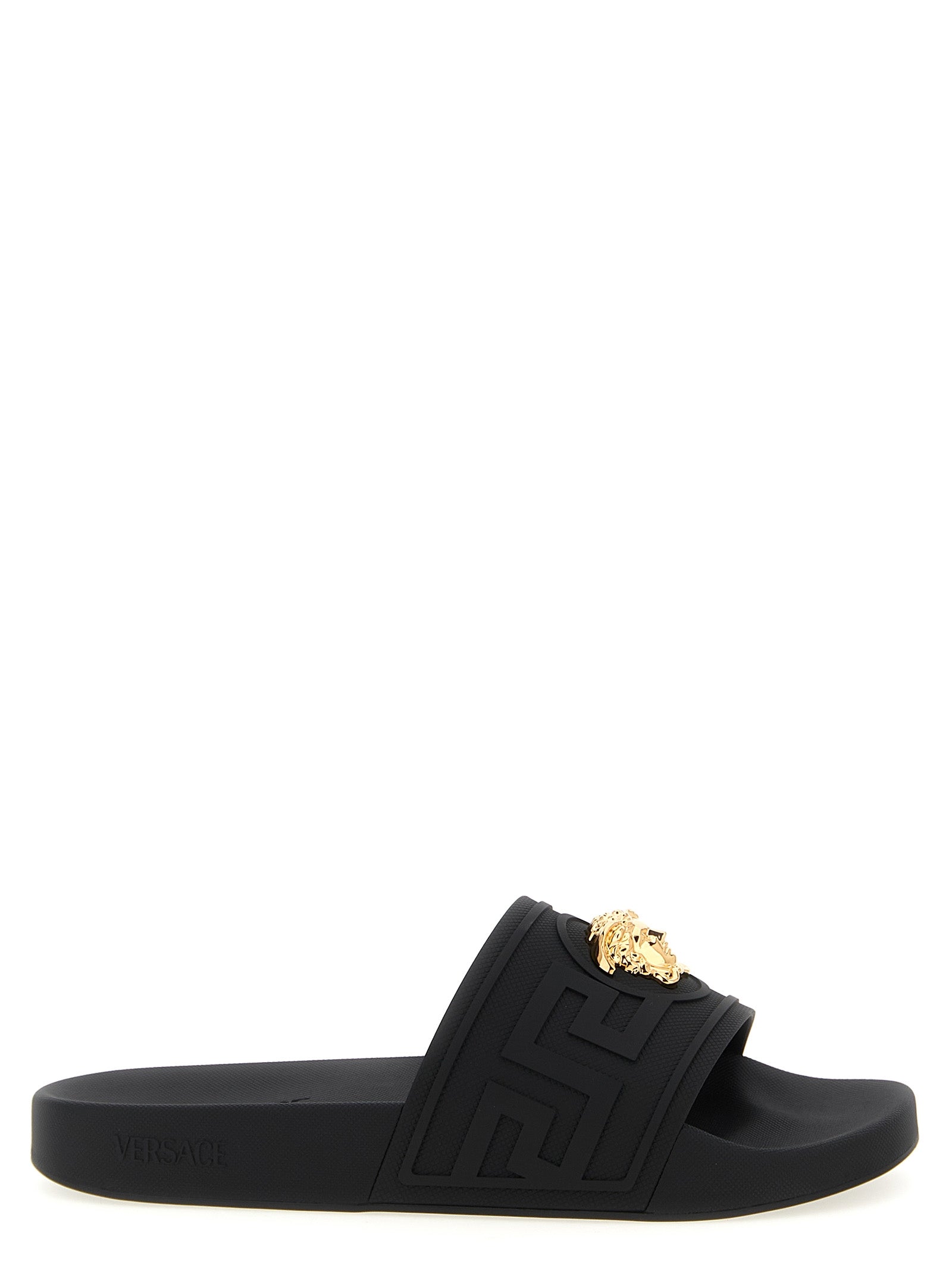 Versace Black 'La Medusa' Slides schwarz