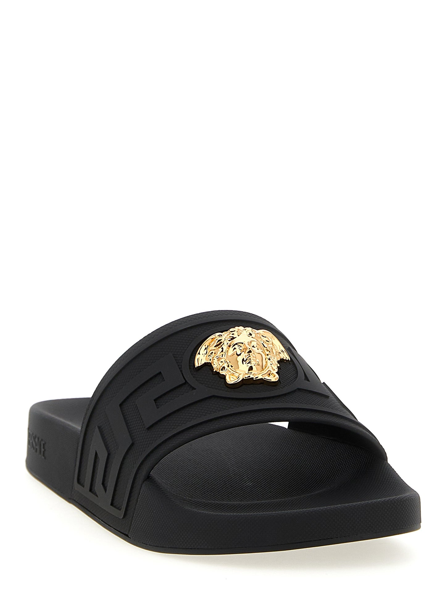 Versace Black 'La Medusa' Slides schwarz