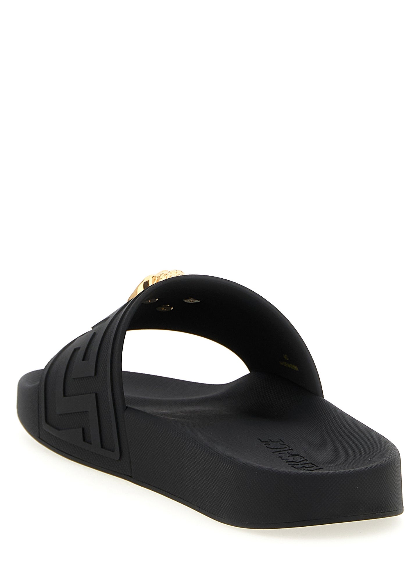 Versace Black 'La Medusa' Slides schwarz