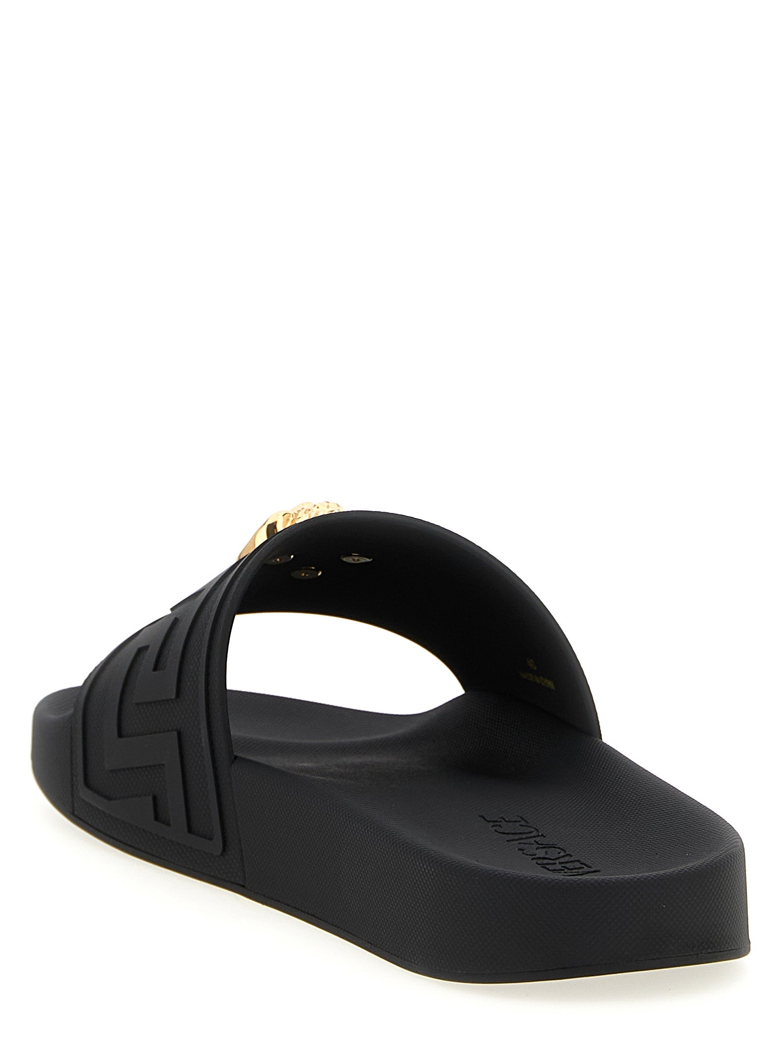 Versace Black 'La Medusa' Slides schwarz
