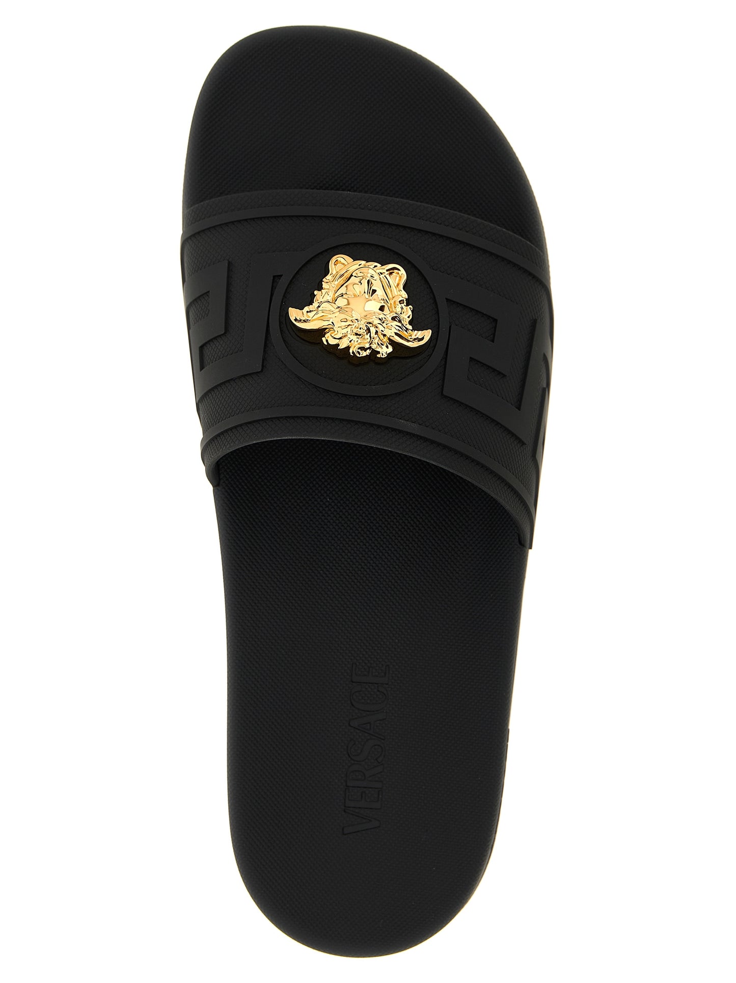 Versace Black 'La Medusa' Slides schwarz