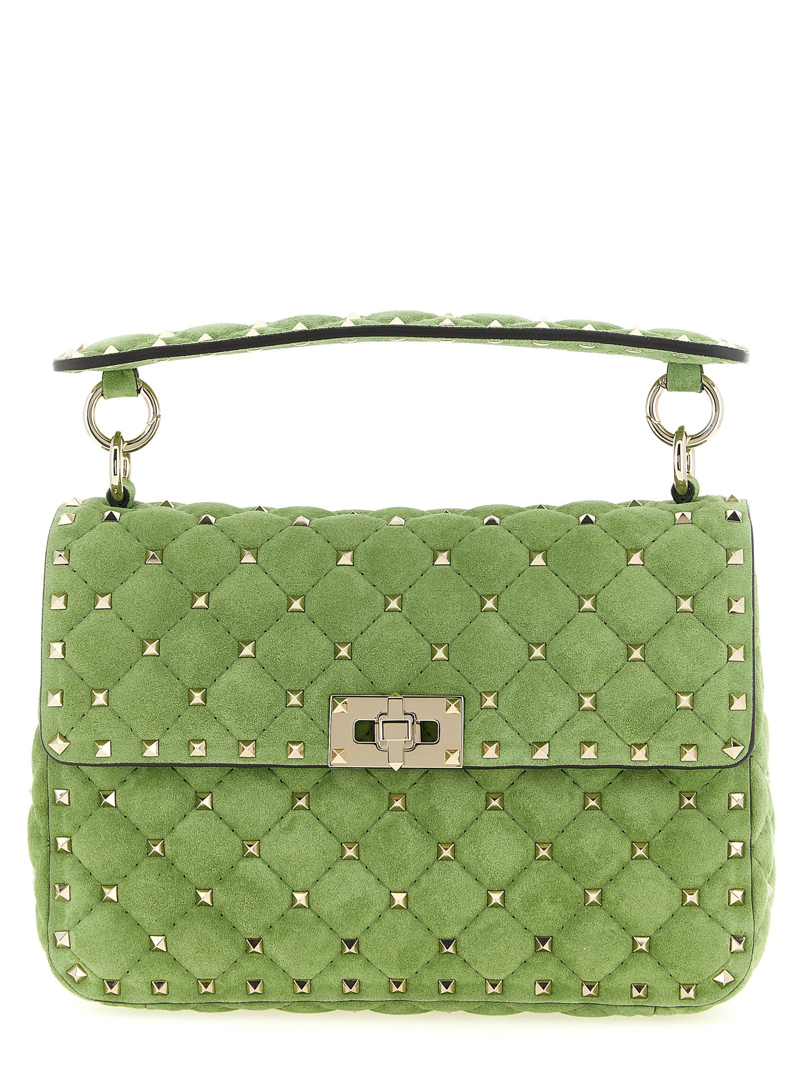 Valentino Garavani Bicolor 'Rockstud Spike' Medium Shoulder Bag multicolor