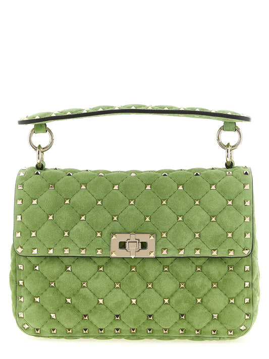 Valentino Garavani Bicolor 'Rockstud Spike' Medium Shoulder Bag multicolor