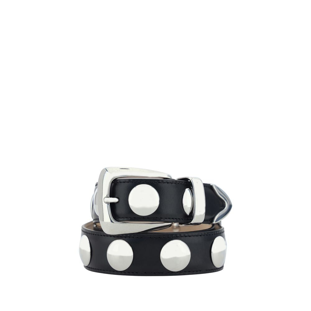 Khaite Black Calf Leather Bos Taurus Regular Belt Curated Luxury Accessories by Orvyn