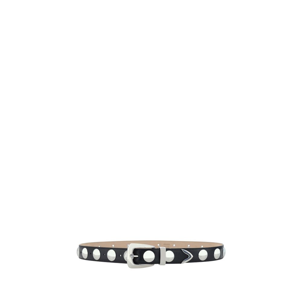 Khaite Black Calf Leather Bos Taurus Regular Belt Curated Luxury Accessories by Orvyn