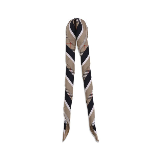 Burberry Beige Silk Check Scarf