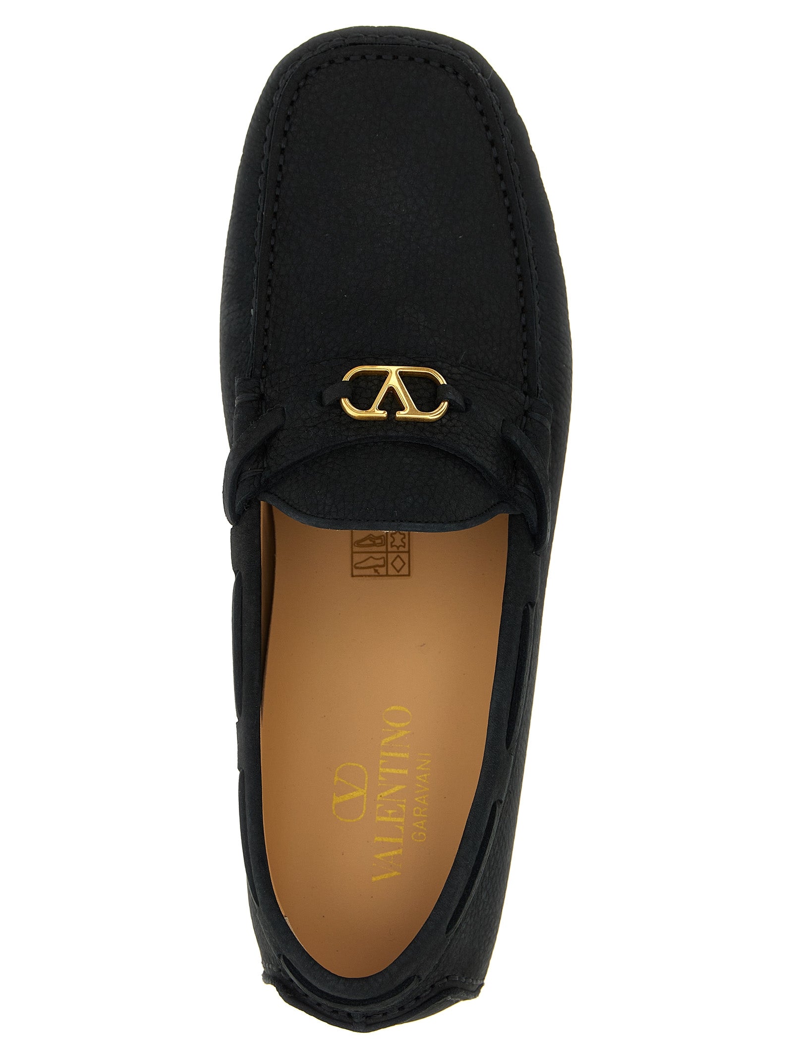 Valentino Garavani Black 'Driver Fastaway' Loafers schwarz