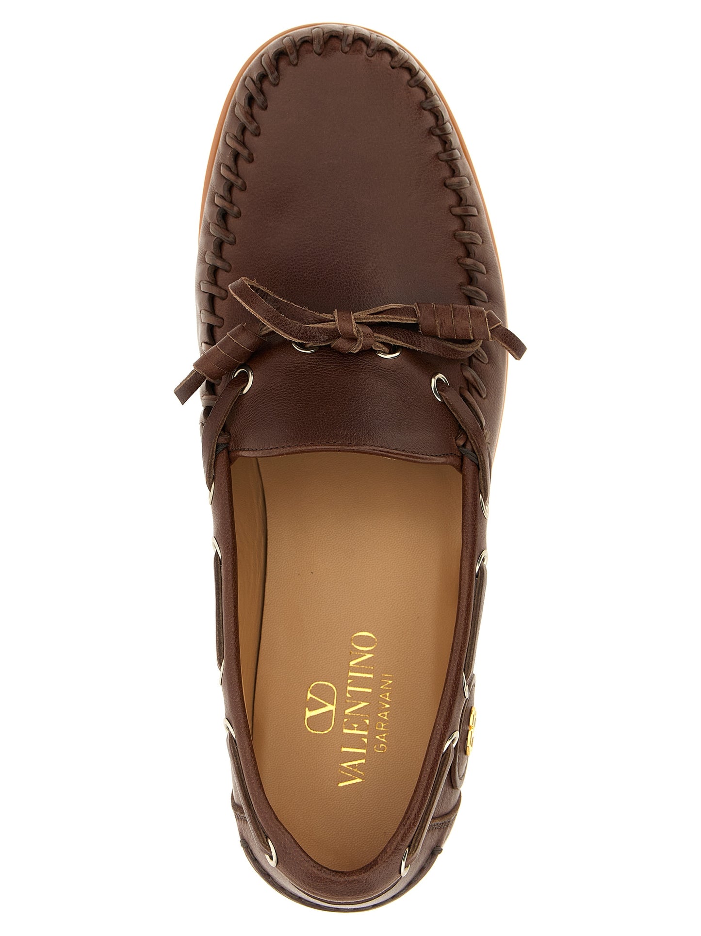 Valentino Garavani Brown 'Palm Avenue' Moccassin braun