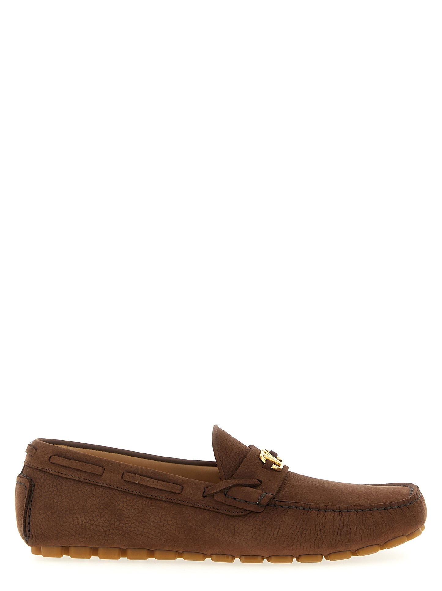Valentino Garavani Brown 'Driver Fastaway' Loafers braun