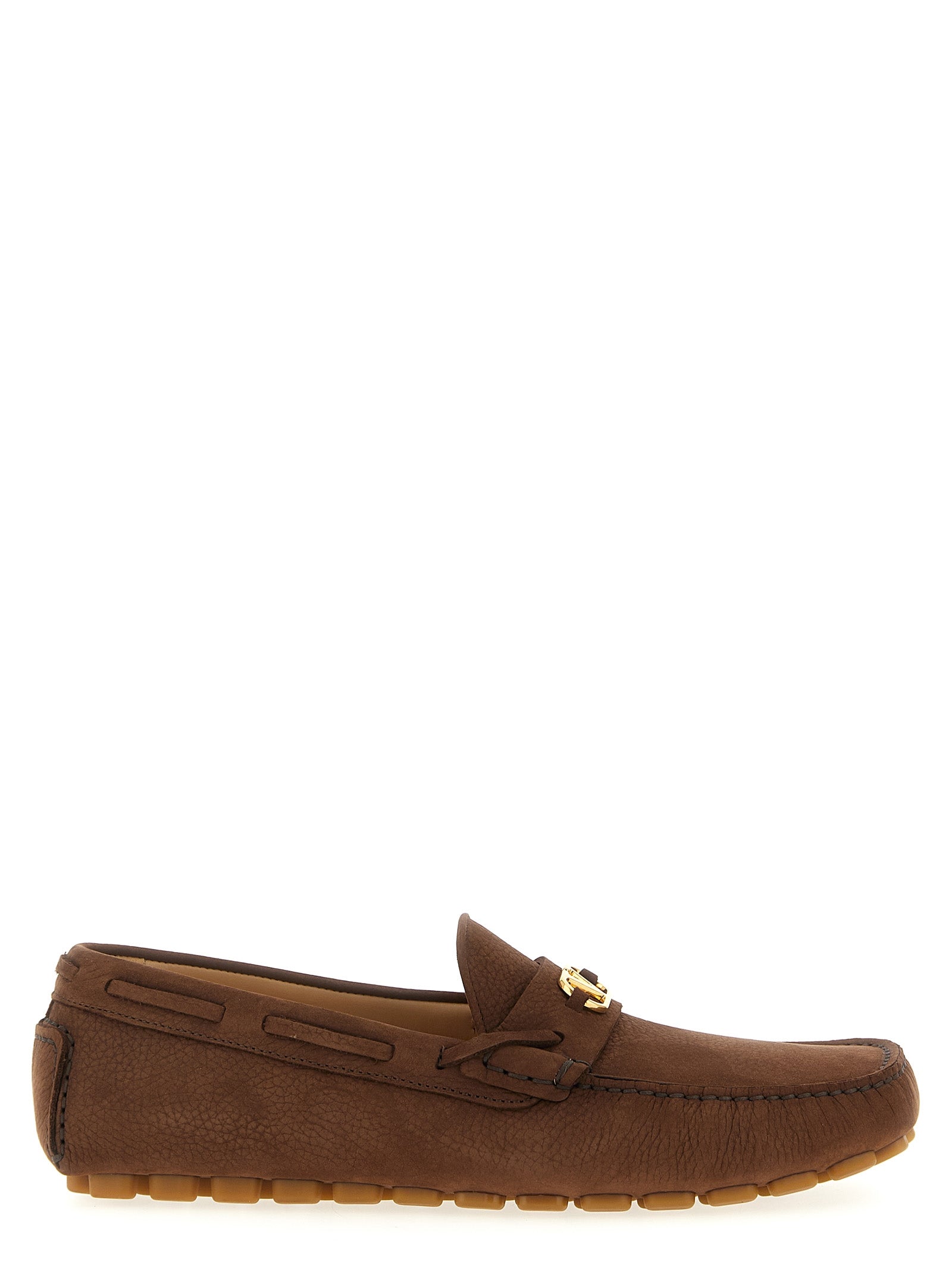 Valentino Garavani Brown 'Driver Fastaway' Loafers braun