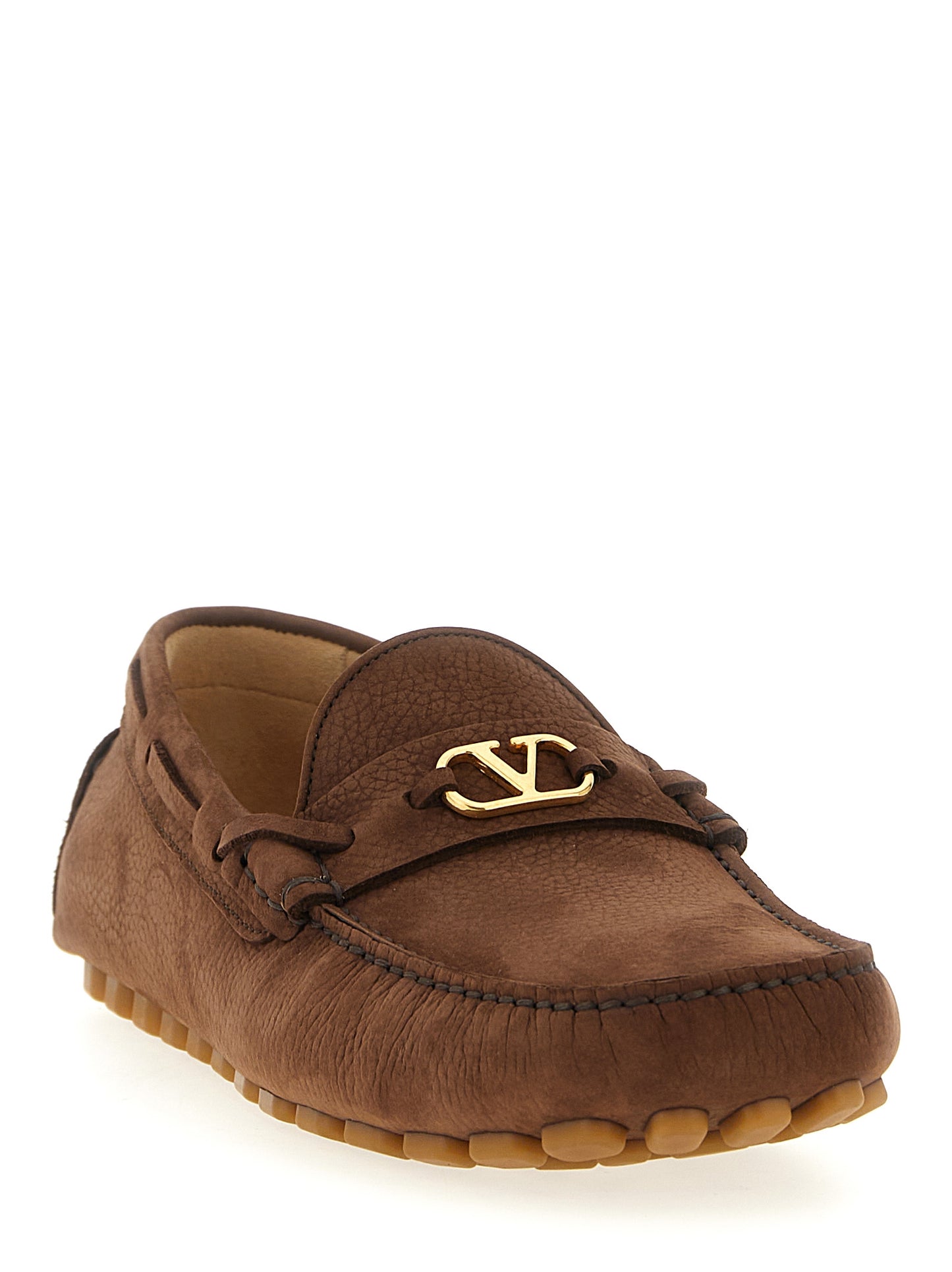 Valentino Garavani Brown 'Driver Fastaway' Loafers braun