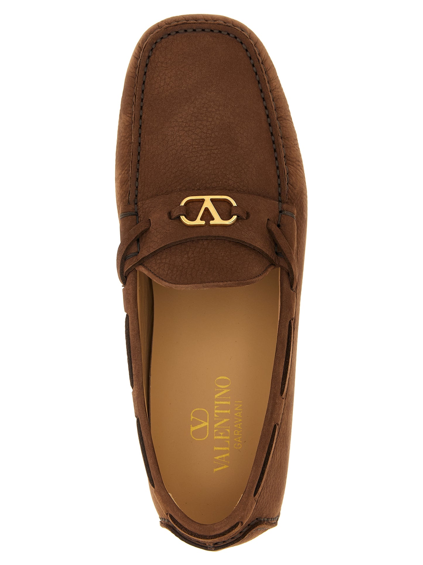 Valentino Garavani Brown 'Driver Fastaway' Loafers braun