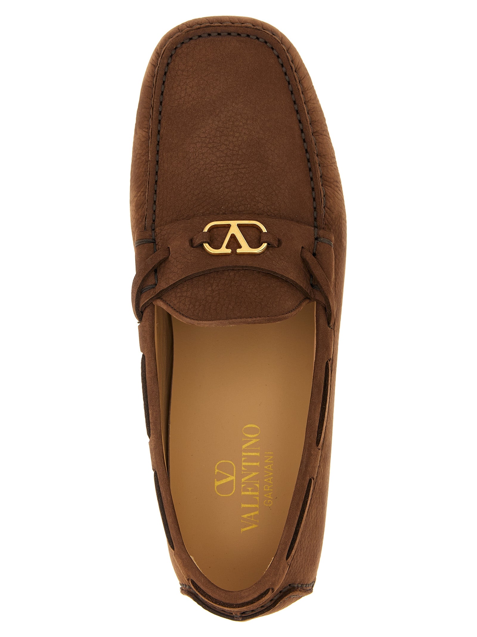 Valentino Garavani Brown 'Driver Fastaway' Loafers braun