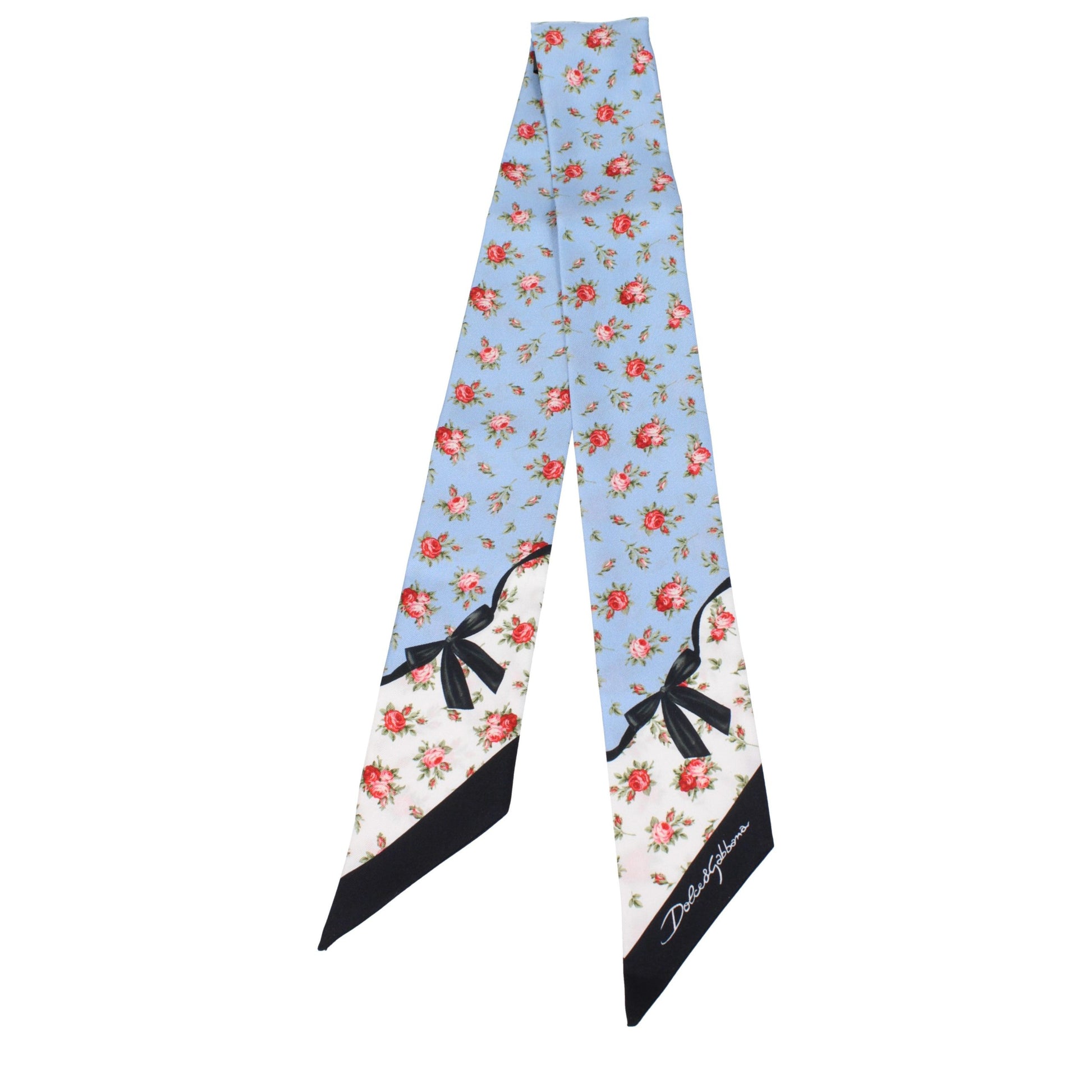 Dolce & Gabbana Light Blue Silk Foulard blau
