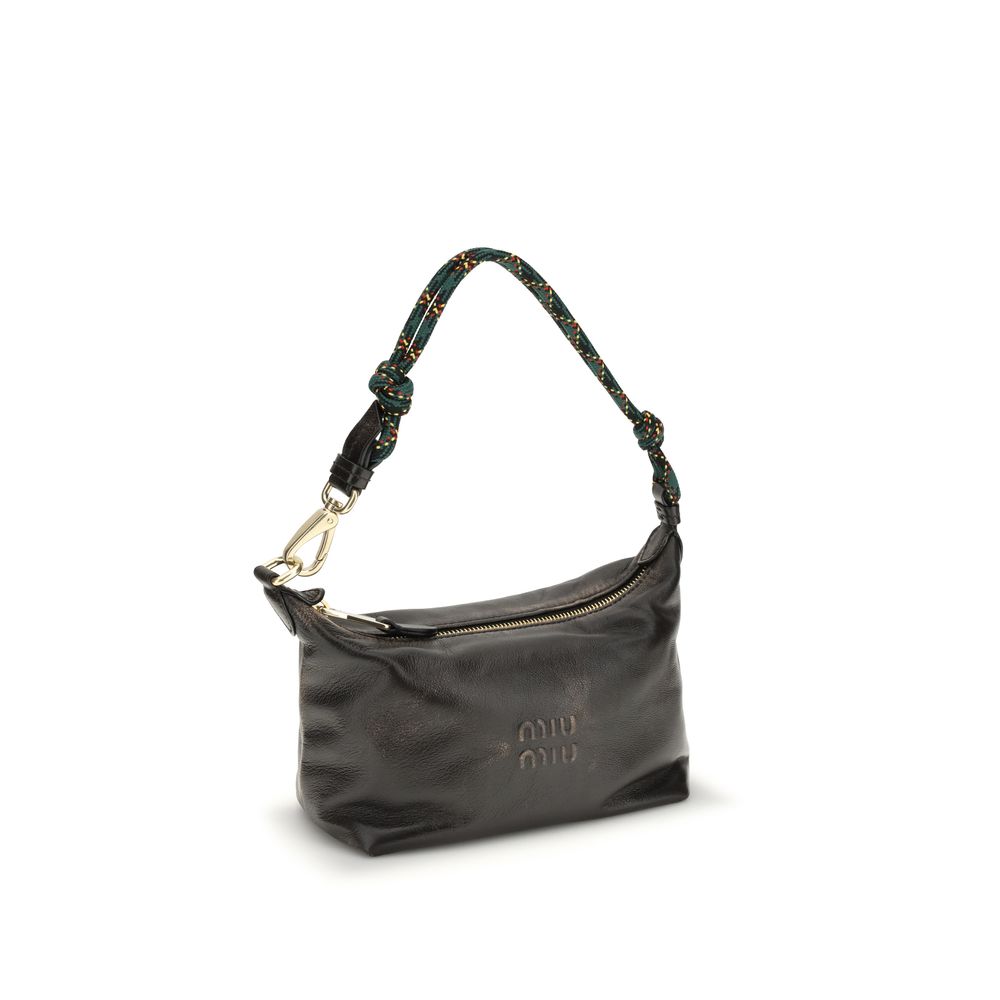 Miu Bicolor Leather Handbag multicolor