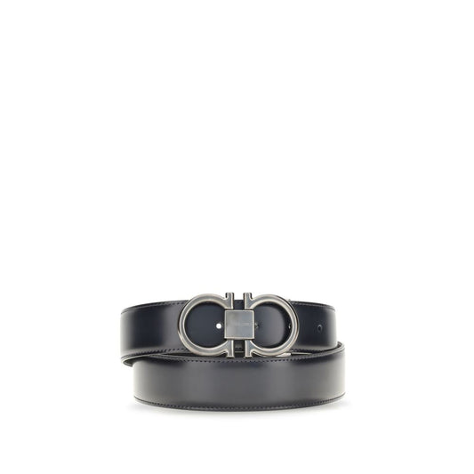 Ferragamo Blue Reversible And Adjustable Gancini Belt blau