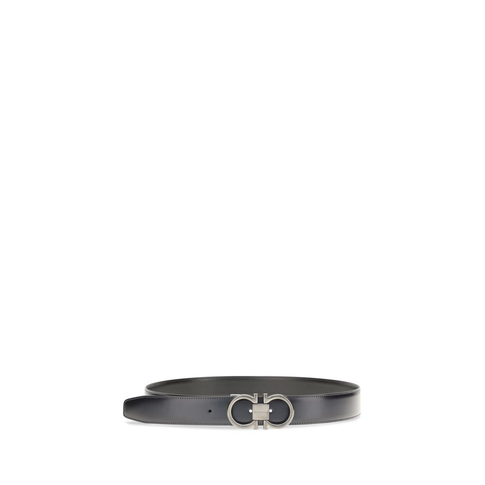 Ferragamo Blue Reversible And Adjustable Gancini Belt blau