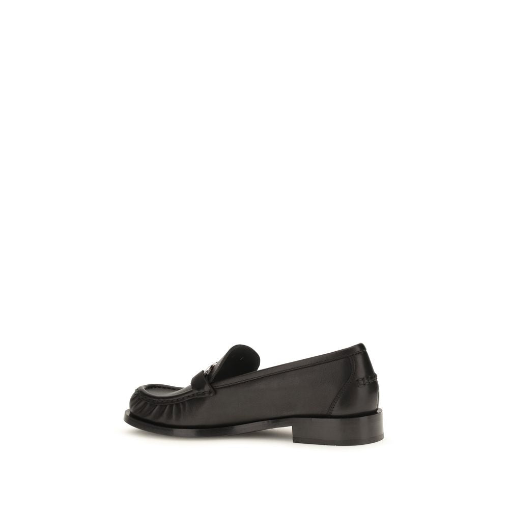 Ferragamo Black 'Slip-On' Loafers schwarz