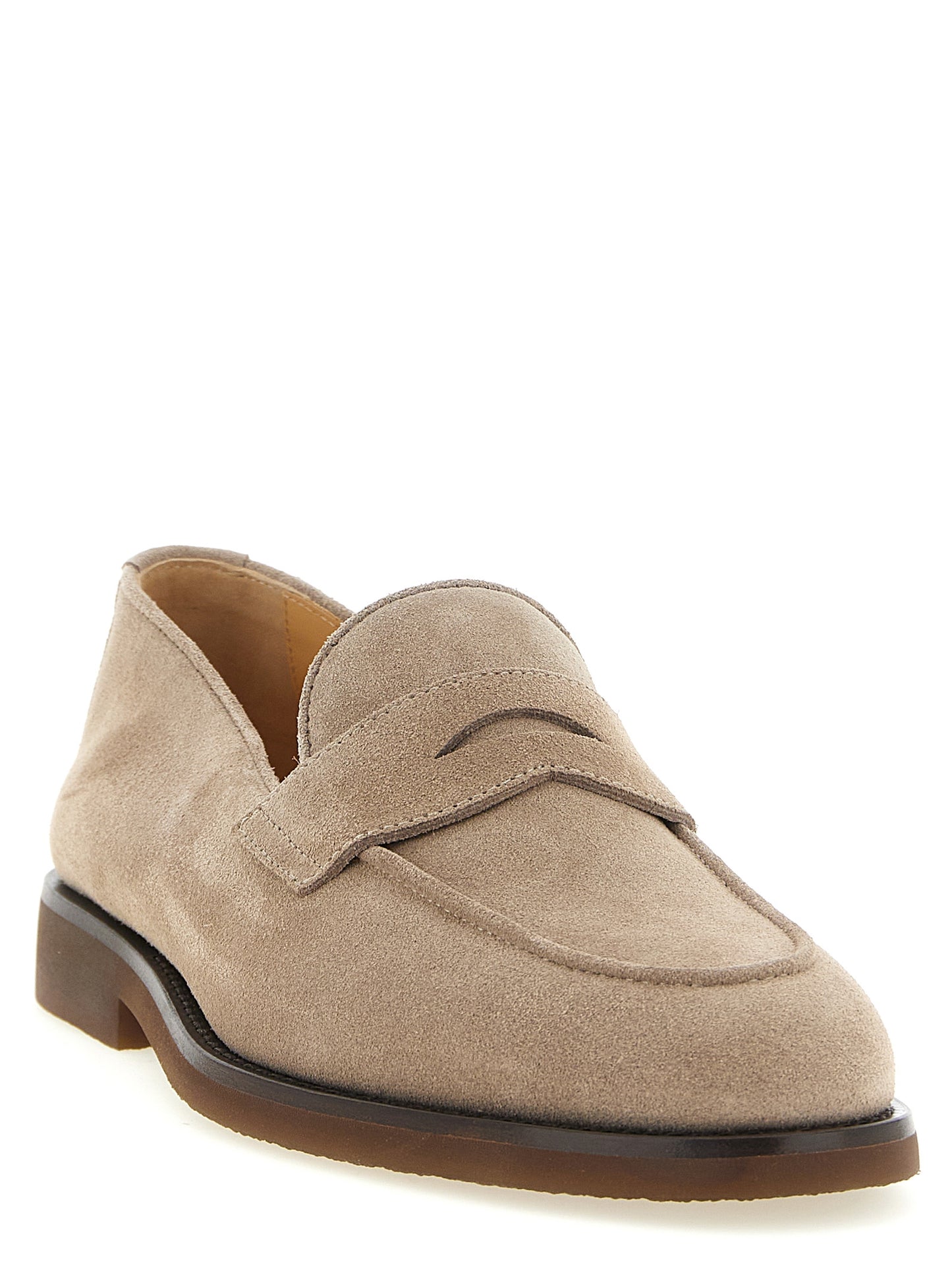 Brunello Cucinelli Gray 'Slip-On' Loafers grau