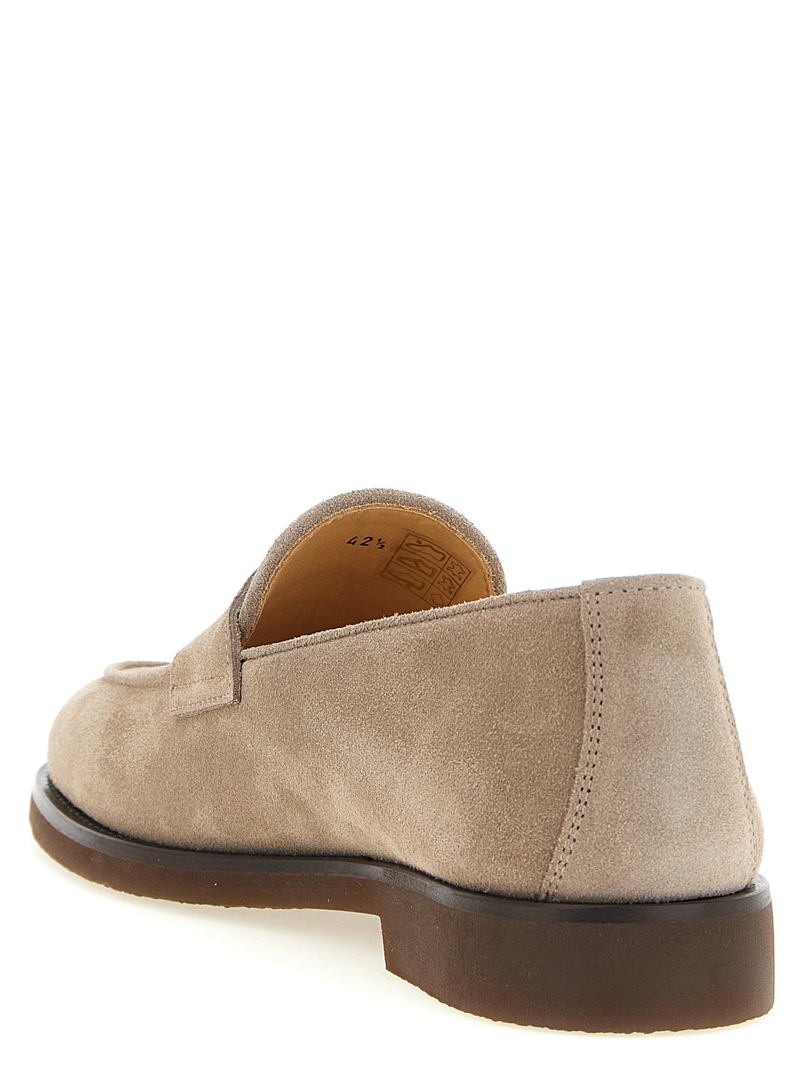 Brunello Cucinelli Gray 'Slip-On' Loafers grau