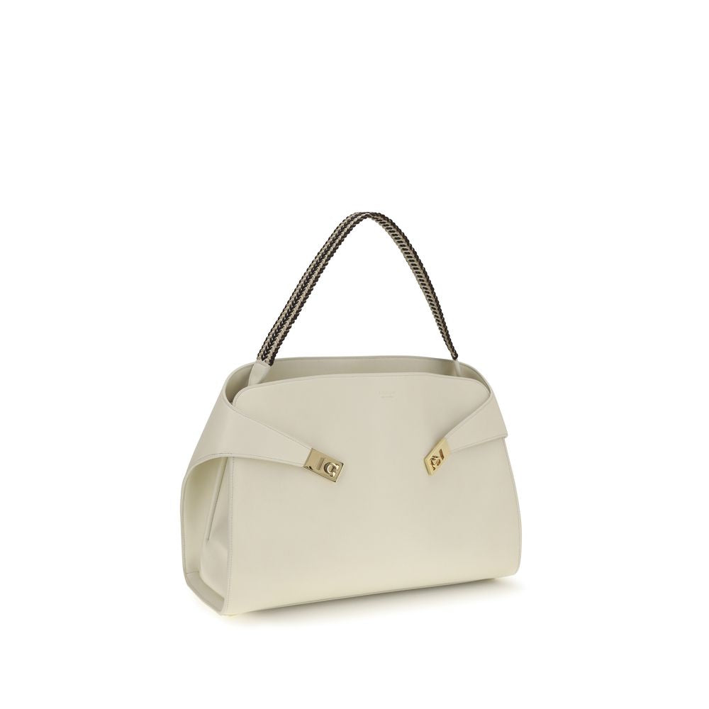 Ferragamo Beige Large Hug Soft Shoulder Bag