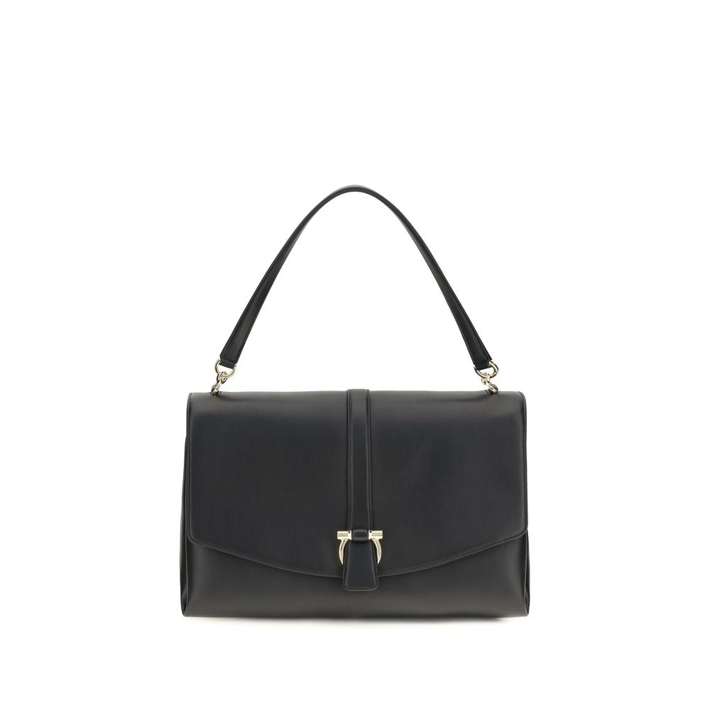 Ferragamo Black Large Mia Shoulder Bag schwarz