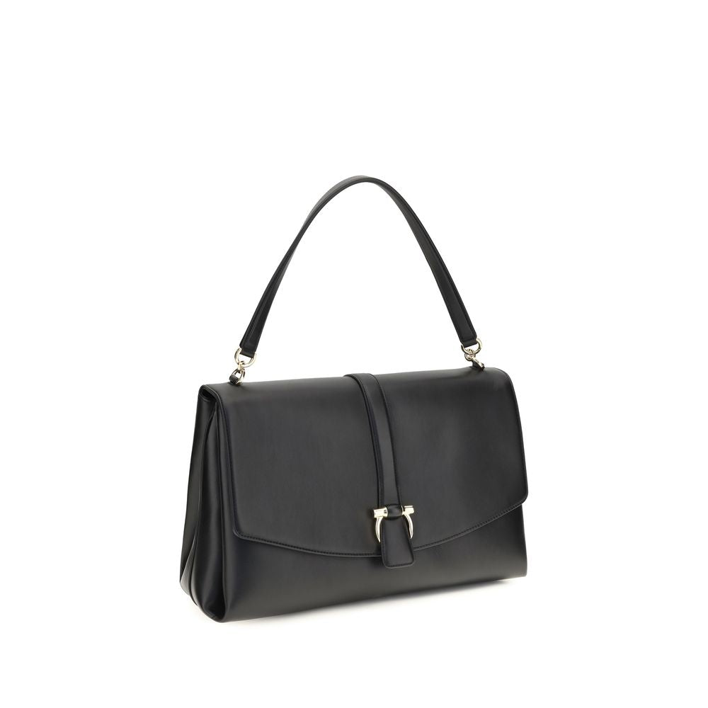 Ferragamo Black Large Mia Shoulder Bag schwarz