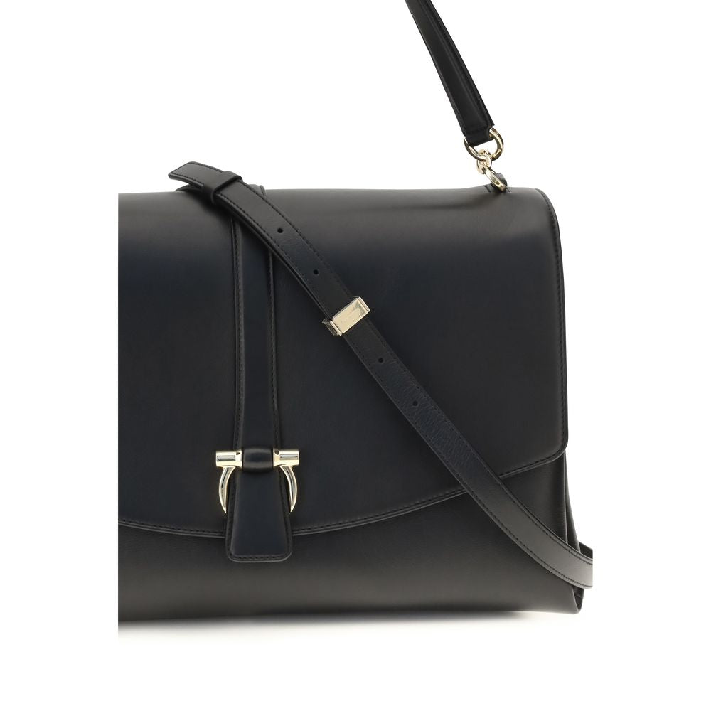 Ferragamo Black Large Mia Shoulder Bag schwarz