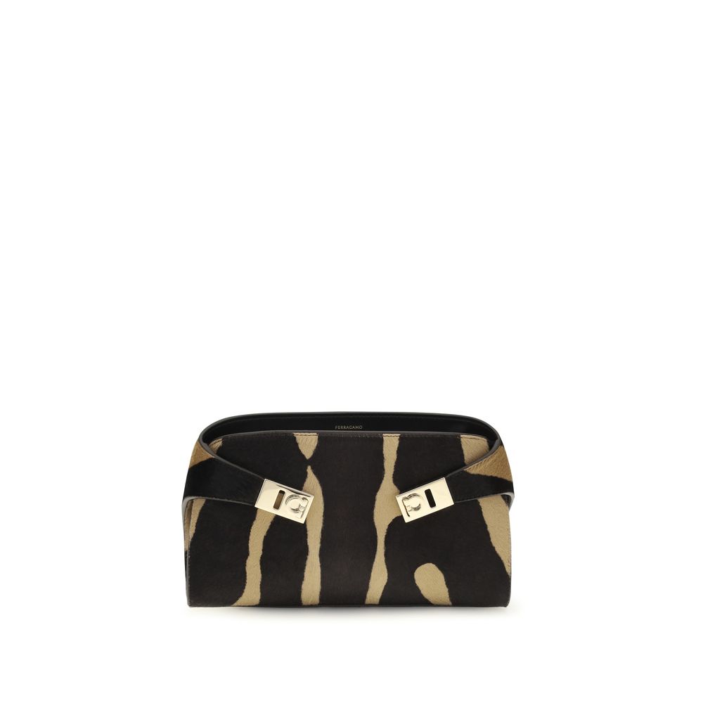 Ferragamo Brown Mini Hug Shoulder Bag braun