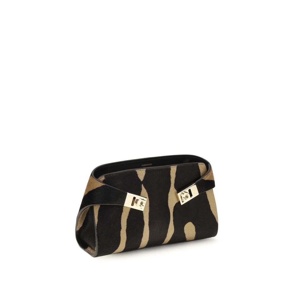 Ferragamo Brown Mini Hug Shoulder Bag braun