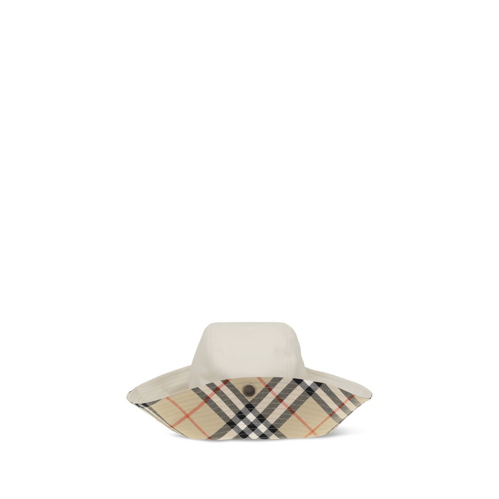 Burberry White 'Bucket' Hat weiss