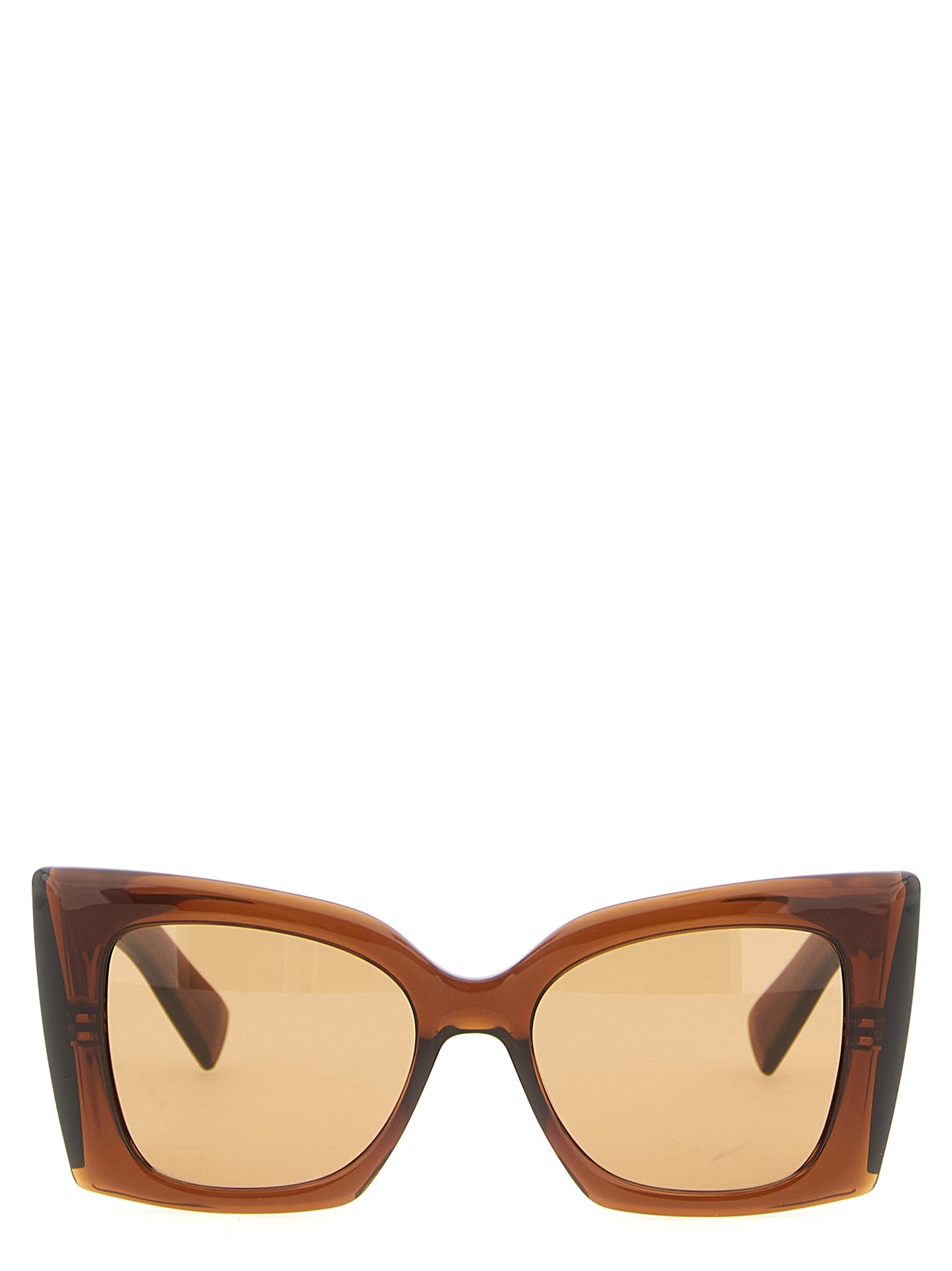 Saint Laurent Brown 'Sl M119 Blaze Crystal' Oversized Sunglasses braun