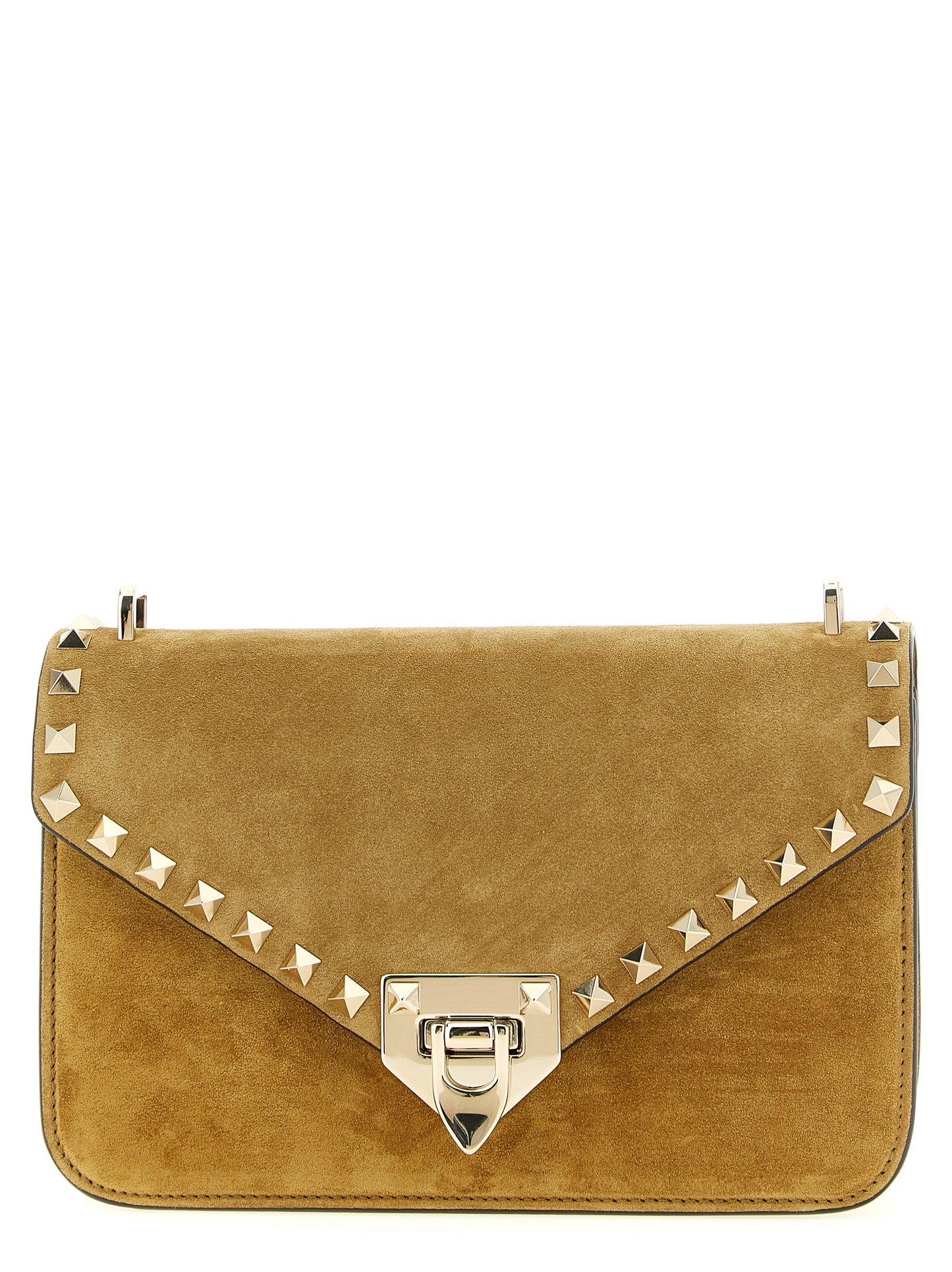 Valentino Garavani Beige 'Rockstud' Small Shoulder Bag