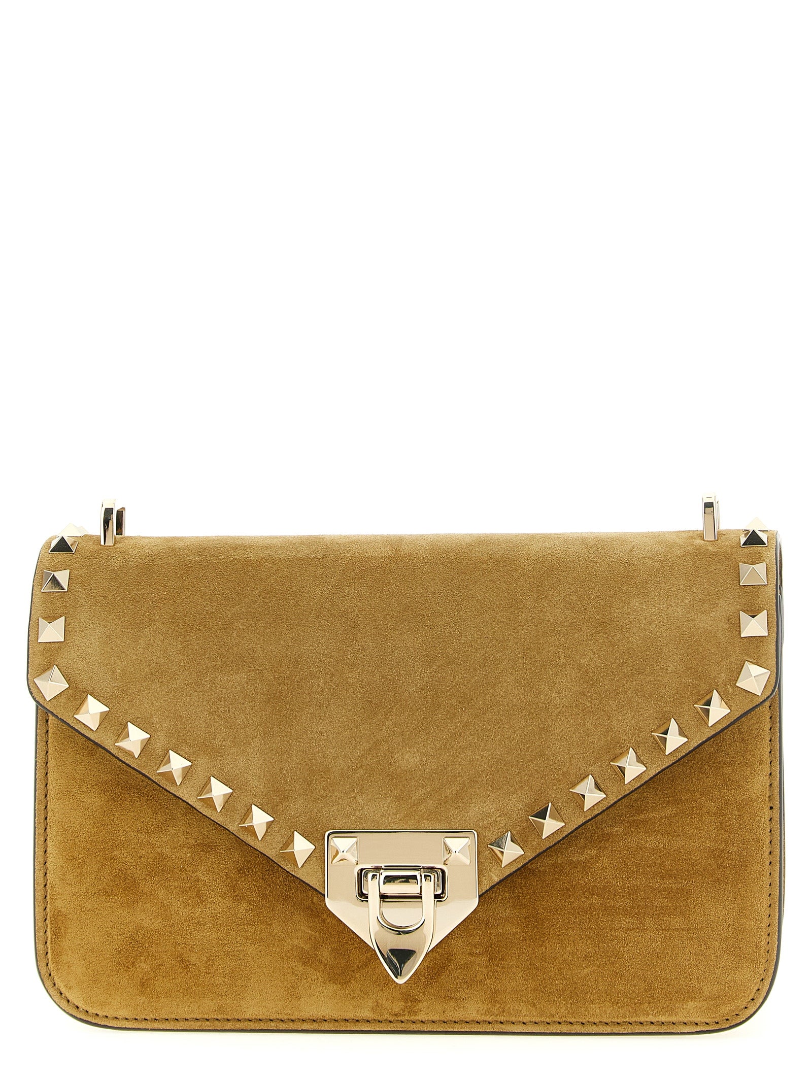 Valentino Garavani Beige 'Rockstud' Small Shoulder Bag